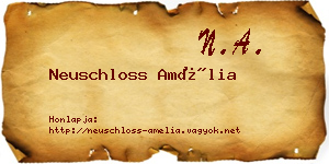 Neuschloss Amélia névjegykártya